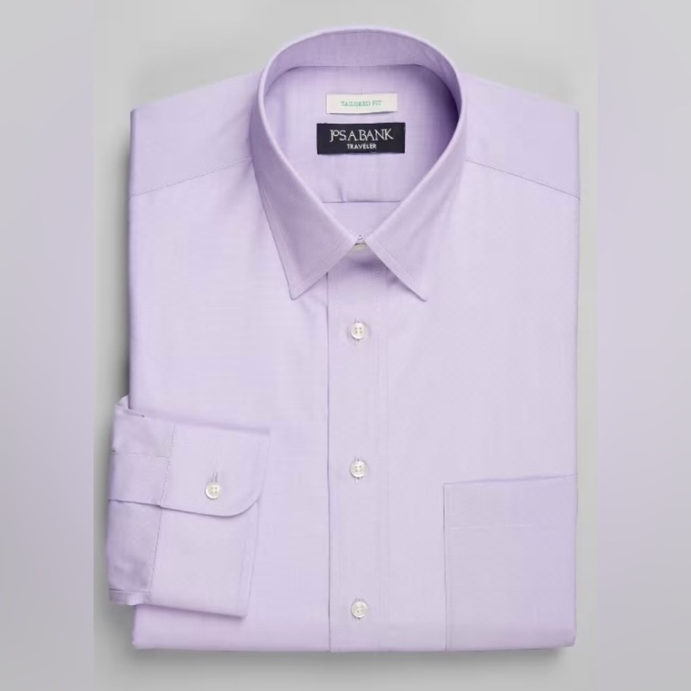 Joseph‎ A Bank Executive Collection Tailored Fit Men’s 17-35 Purple Button Down
